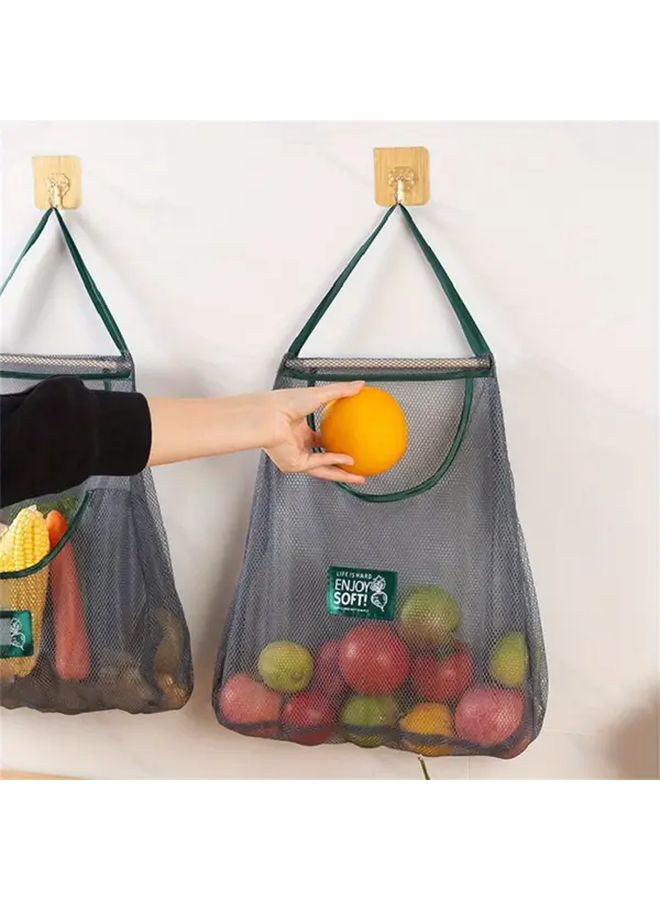 Large Mesh Hanging Storage Bag For Kitchen Garlic Onion Fruits Vegetables - Image 4
